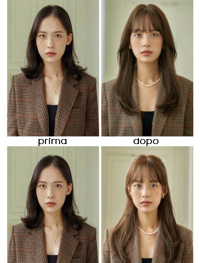 Hug Perm- Capelli Lunghi, Premium 100% Fatta a Mano