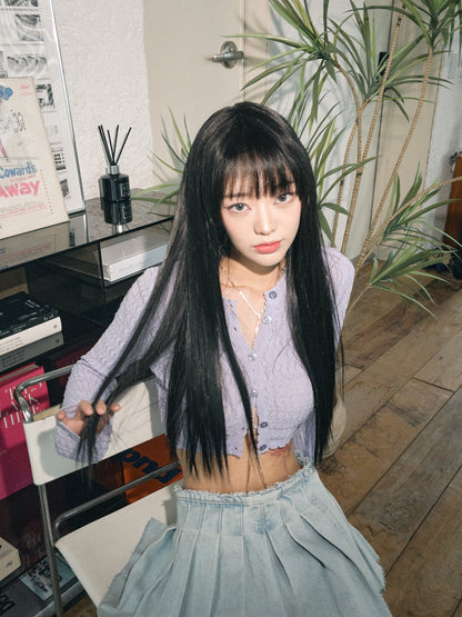 Lake Cut -Capelli Lunghi,Lisci Fatta a Mano- Upgrade handmade full wig
