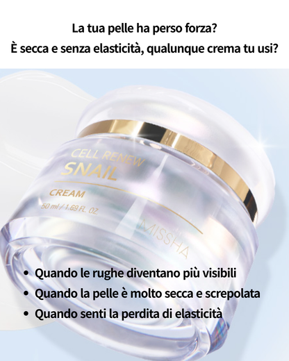 Crema antirughe alla bava di lumaca Super Aqua Cell Renew Snail Cream 52ml