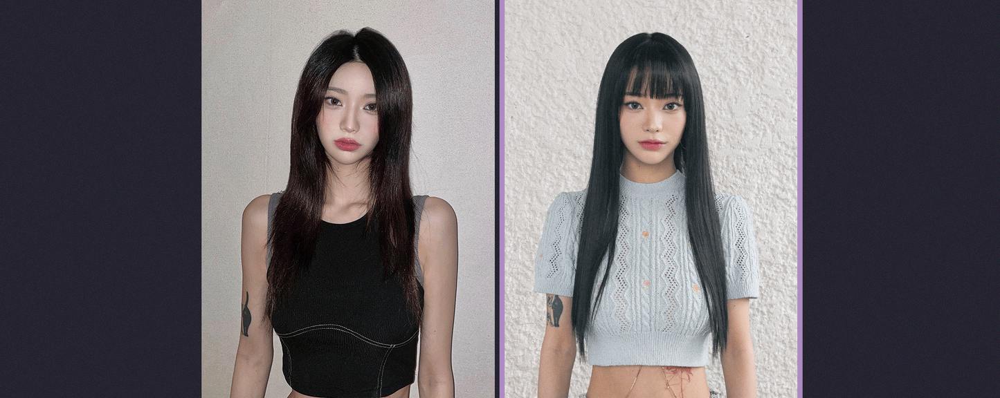 Full wig bang long hair