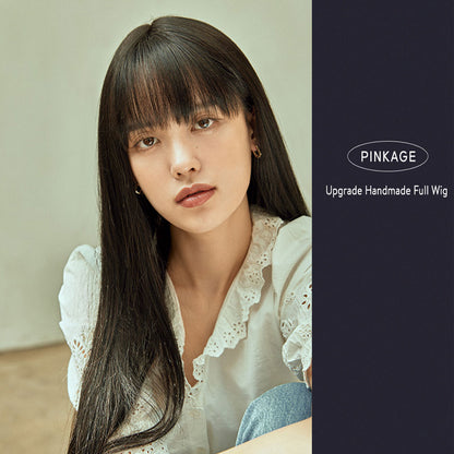 Lake Cut -Capelli Lunghi,Lisci Fatta a Mano- Upgrade handmade full wig